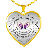 Load image into Gallery viewer, My Mind Still Talks To You Heart Pendant Necklace
