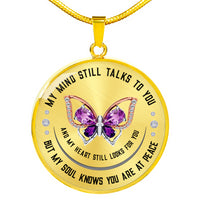 Load image into Gallery viewer, My Mind Still Talks To You Circle Pendant Necklace
