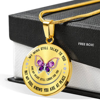 Load image into Gallery viewer, My Mind Still Talks To You Circle Pendant Necklace
