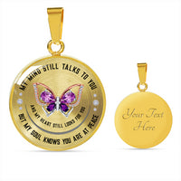 Load image into Gallery viewer, My Mind Still Talks To You Circle Pendant Necklace
