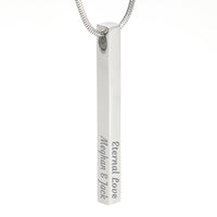 Load image into Gallery viewer, Custom Engraved Vertical Bar Necklace
