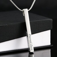 Load image into Gallery viewer, Custom Engraved Vertical Bar Necklace

