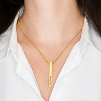 Load image into Gallery viewer, Custom Engraved Vertical Bar Necklace
