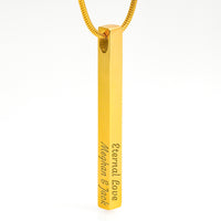 Load image into Gallery viewer, Custom Engraved Vertical Bar Necklace

