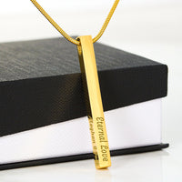Load image into Gallery viewer, Custom Engraved Vertical Bar Necklace
