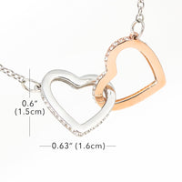Load image into Gallery viewer, Daughter You Will Always Have Me Mom Interlocking Heart Necklace
