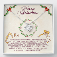 Load image into Gallery viewer, No Matter How Many Friends I Have Love Knot Necklace
