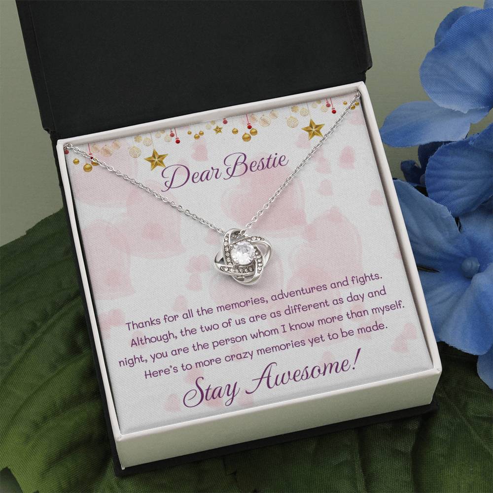 Dear Bestie Love Knot Necklace