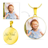 Load image into Gallery viewer, Custom Photo Circle Pendant Necklace
