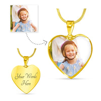 Load image into Gallery viewer, Custom Photo Heart Pendant Necklace
