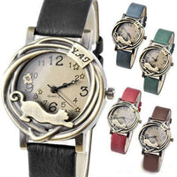 Load image into Gallery viewer, Cat &amp; Flower Women&#39;s Wrist Watch
