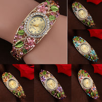 Load image into Gallery viewer, Bracelet Crystal Flower Watch
