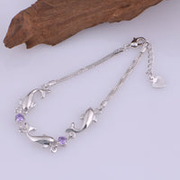 Load image into Gallery viewer, Dolphin Sterling Silver and Crystal Jewelry Set
