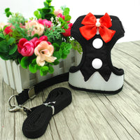 Load image into Gallery viewer, Tuxedo Bow Tie Dog Harness &amp; Leash Set
