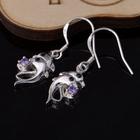 Load image into Gallery viewer, Dolphin Sterling Silver and Crystal Jewelry Set
