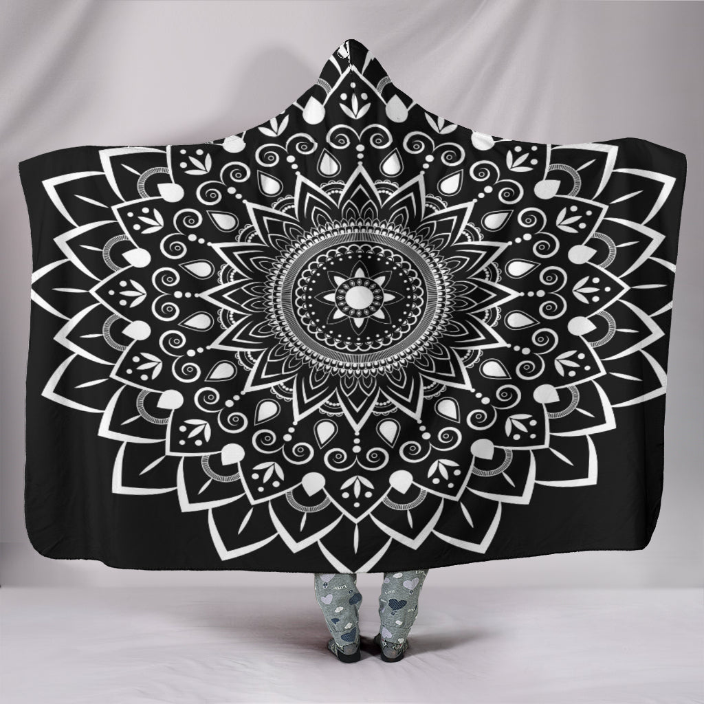 Black Mandala Hooded Blanket - $79.99 - 89.99