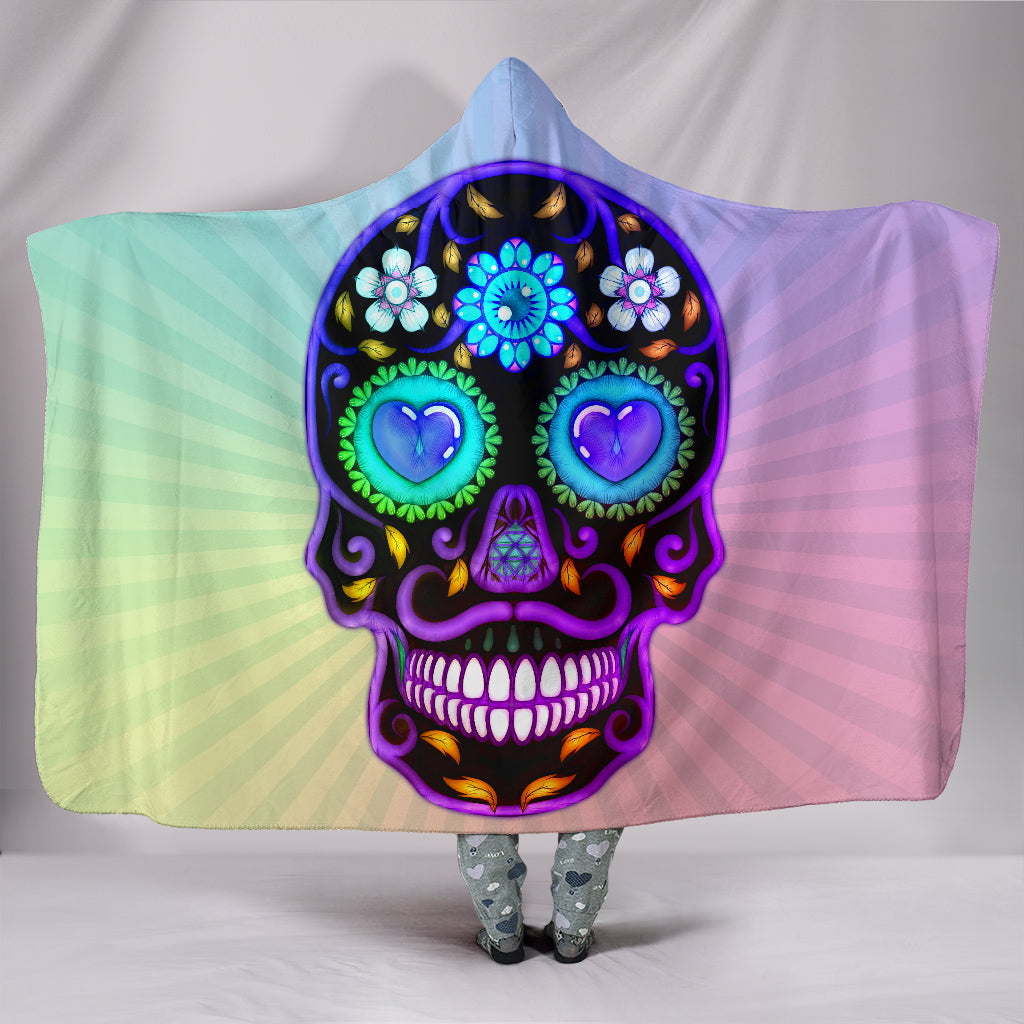 Sugar Skull Lover Hooded Blanket - $79.99 - 89.99