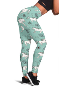 Load image into Gallery viewer, Green Horse Women&#39;s Leggings
