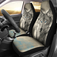 Load image into Gallery viewer, Blue Eye Wolf Car Seat Covers
