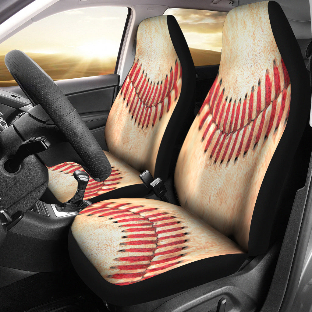 Baseball Stitches Car Seat Covers (Set of 2)