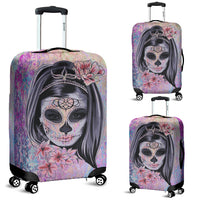 Load image into Gallery viewer, Pink Calavera Girl Luggage Cover
