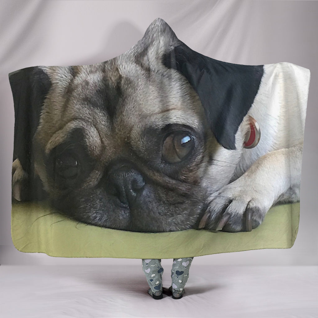 Pug Hooded Blanket - $79.99 - 89.99