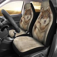 Load image into Gallery viewer, Wolf in Snow Car Seat Covers
