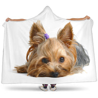 Load image into Gallery viewer, Yorkie Hooded Blanket - $79.99 - 89.99
