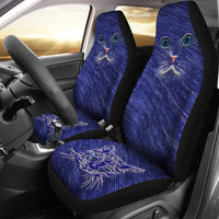 Load image into Gallery viewer, Blue Cat Eyes Car Seat Covers (Set of 2)
