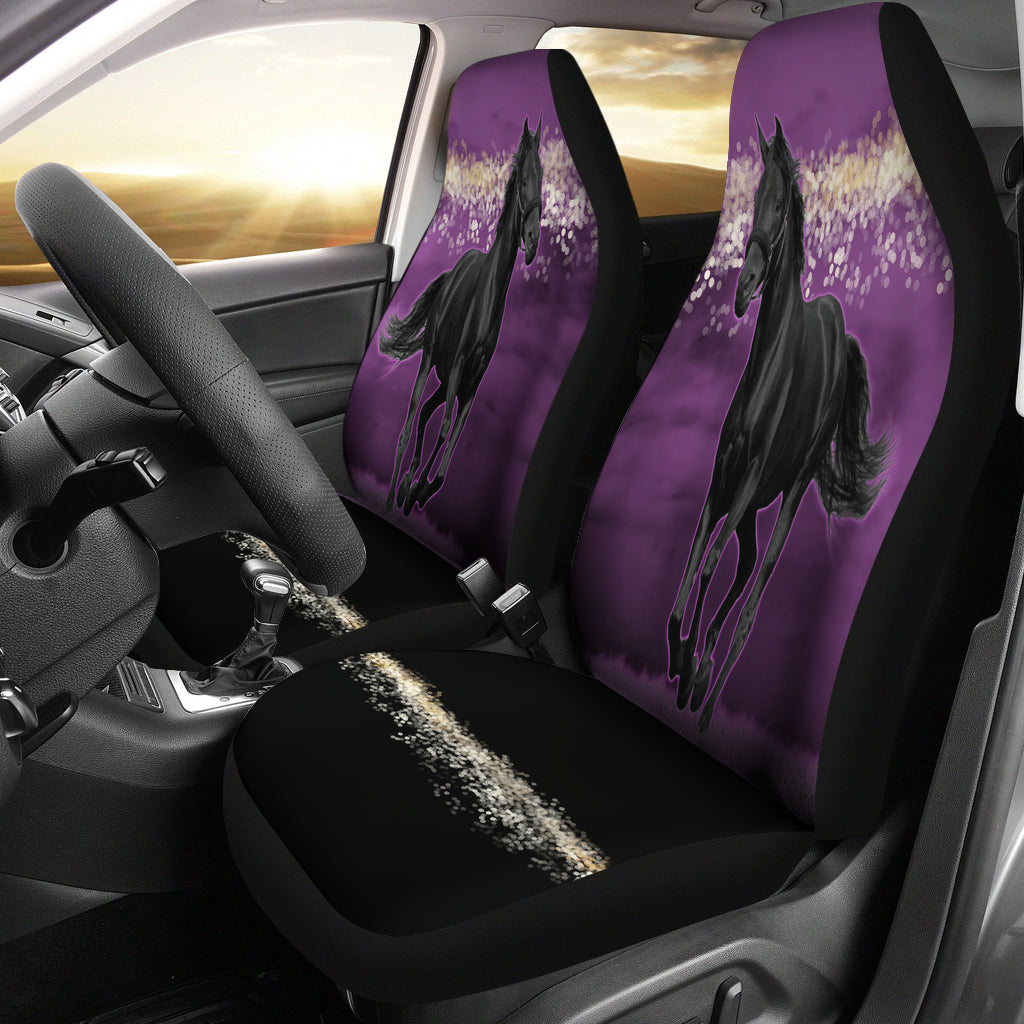 Black Horse Car Seat Covers (Set of 2)
