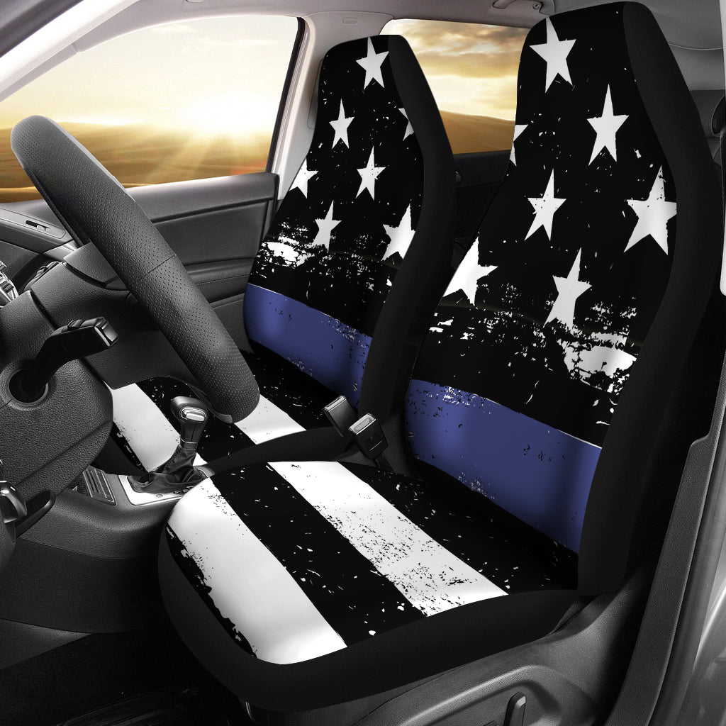 Blue Lives Matter Car Seat Covers (Set of 2)