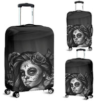 Load image into Gallery viewer, Calavera Black and White Luggage Covers

