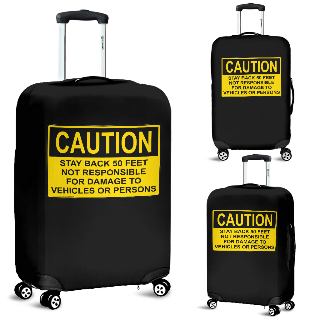Caution Luggage Cover