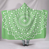 Load image into Gallery viewer, Green Mandala Hooded Blanket - $79.99 - 89.99
