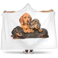 Load image into Gallery viewer, Dachshund Puppies Hooded Blanket - $79.99 - 89.99
