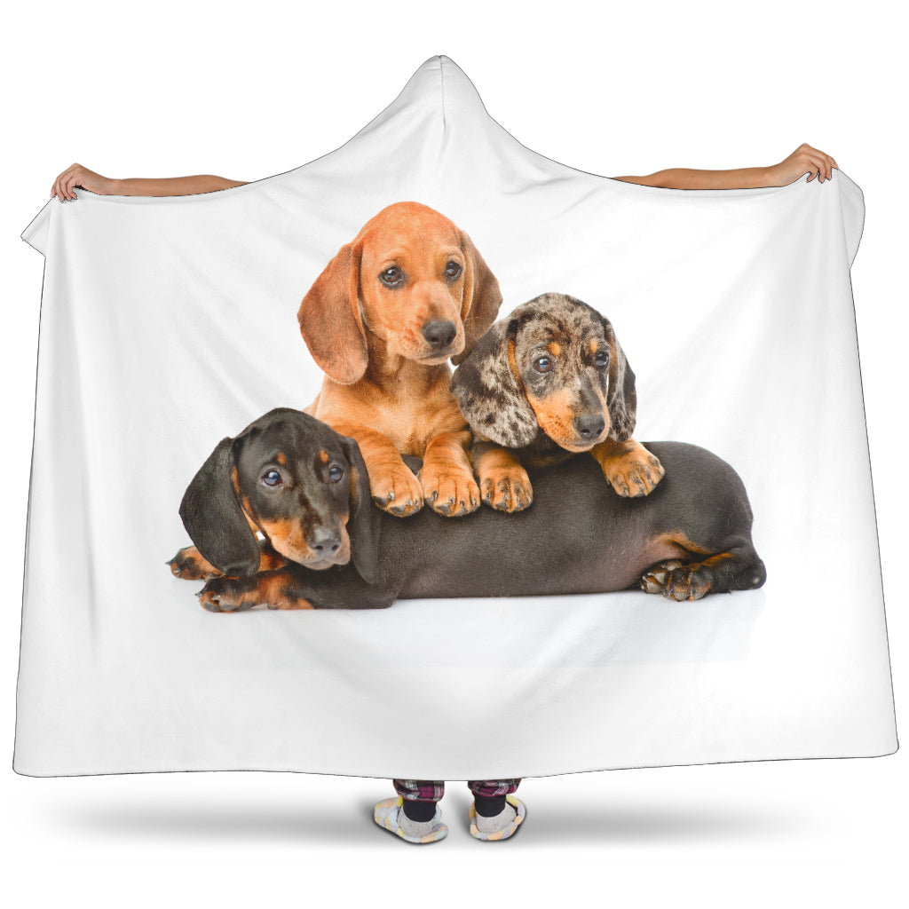 Dachshund Puppies Hooded Blanket - $79.99 - 89.99