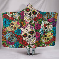 Load image into Gallery viewer, Sugar Skull Hooded Blanket - $79.99 - 89.99
