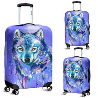 Load image into Gallery viewer, Watercolor Wolf Luggage Cover
