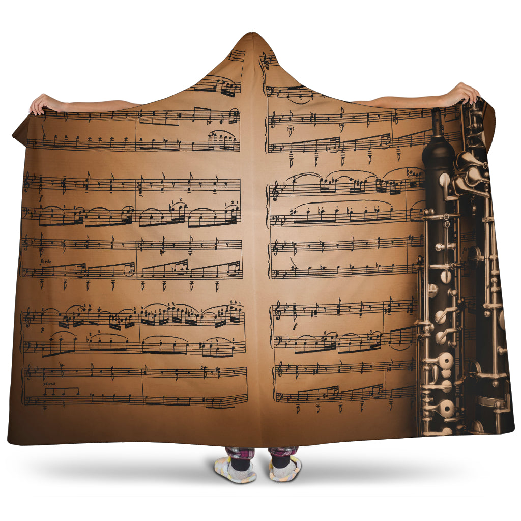 Oboe Music Hooded Blanket - $79.99 - 89.99
