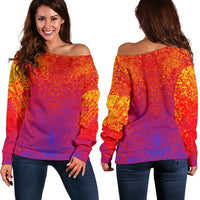 Load image into Gallery viewer, Women&#39;s Colorful Vibes Off Shoulder Sweater
