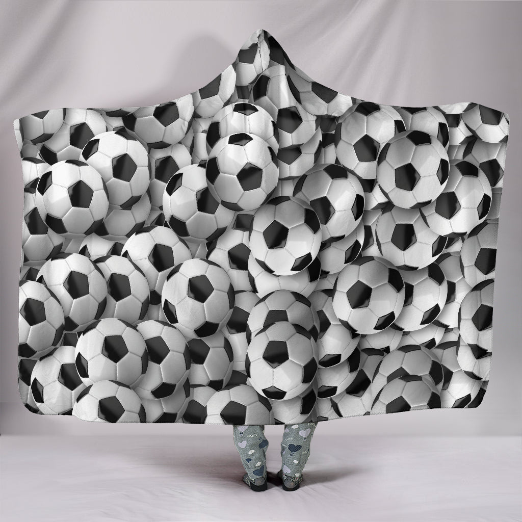 Soccer Balls Hooded Blanket - $79.99 - 89.99