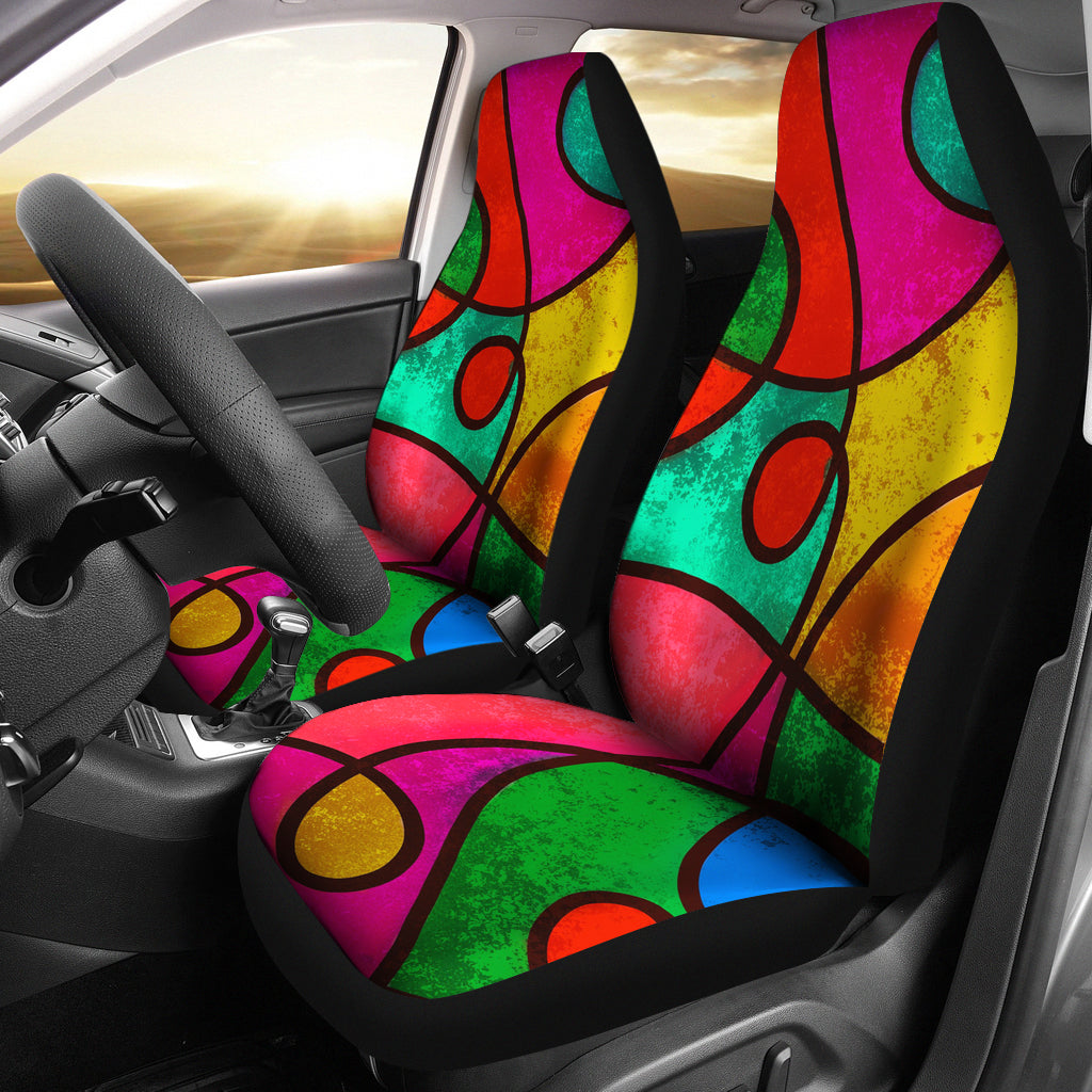 Psychedelic Car Seat Covers (Set of 2)