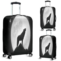Load image into Gallery viewer, Wolf Howling At The Moon Luggage Cover
