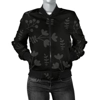 Load image into Gallery viewer, Women&#39;s Charcoal Floral Bomber Jacket
