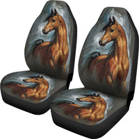 Load image into Gallery viewer, Brown Horse Car Seat Covers (Set of 2)

