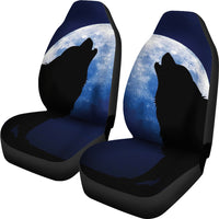 Load image into Gallery viewer, Wolf Howling Car Seat Covers
