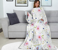 Load image into Gallery viewer, Floral Adult Sleeve Blanket
