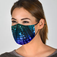 Load image into Gallery viewer, Blue Wave Disco Face Mask
