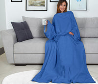 Load image into Gallery viewer, Dark Blue Adult Sleeve Blanket
