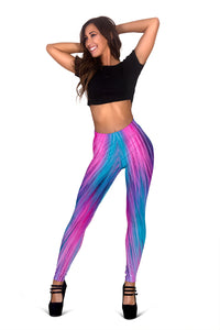 Load image into Gallery viewer, Furry Pink Blue Women&#39;s Leggings
